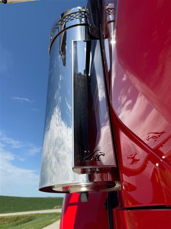 Iowa Customs Peterbilt 589 Air Breather Panel - Strapless Design - Back Side IC167061