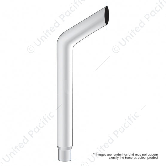 United Pacific 7" Bull Reduce To 5" OD Bottom Exhaust - 48" L B3-75-048
