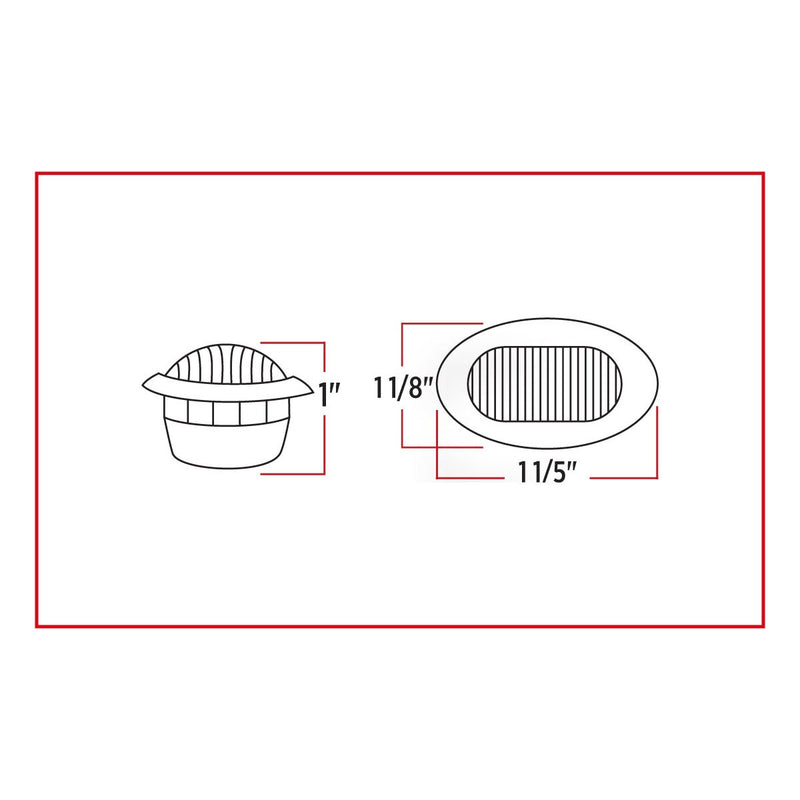 Trux Accessories Mini Oval Button Amber LED - 3 Wire