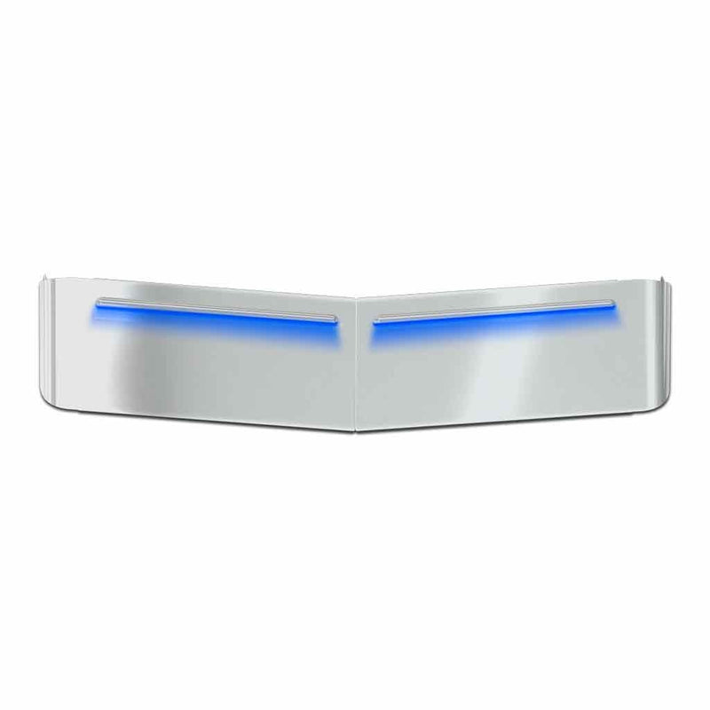 Trux Accessories Kenworth 13" Post-Mount Sunvisor with Louvered Spaces for Curved Glass (1987+)