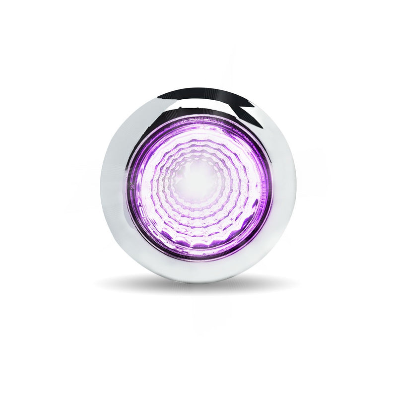 Trux Accessories TRUX Mini Button Dual Revolution Amber/Purple LED with Reflector & Silicone Locking Ring (1 Diode) - TLED-BX1AP