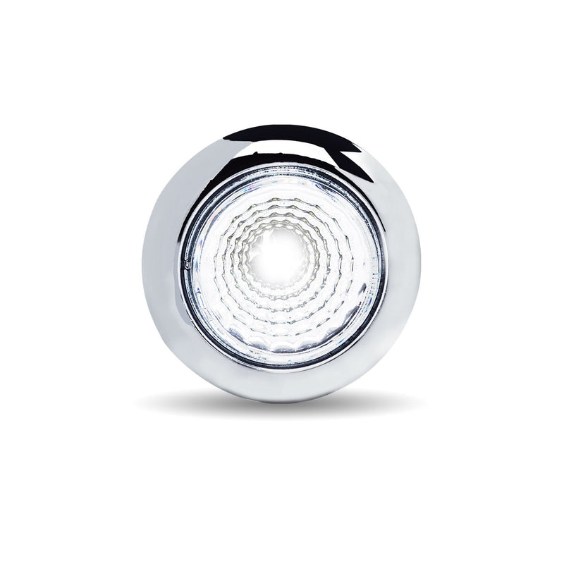 Trux Accessories Mini Button Dual Revolution Amber/White LED with Reflector & Silicone Locking Ring (1 Diode)