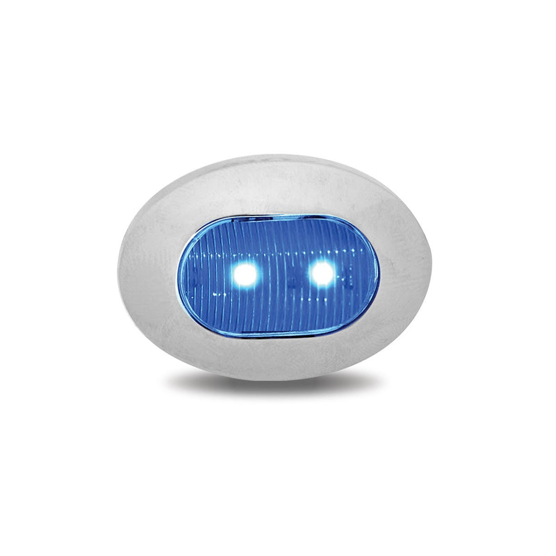 Trux Accessories Mini Oval Button Dual Revolution Amber/Blue LED