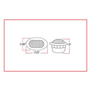 Trux Accessories Mini Oval Button Dual Revolution Amber/Blue LED