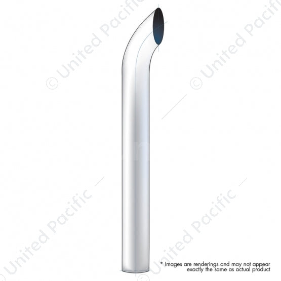 United Pacific 6" Curved Plain Bottom Exhaust - 18" L C1-6-018