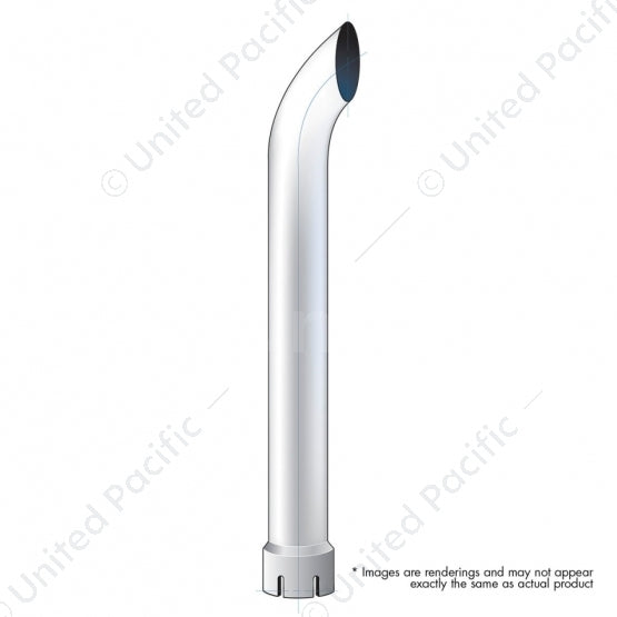 United Pacific 5" Curved Expanded/Slotted Bottom Exhaust - 36" L C2-5-036
