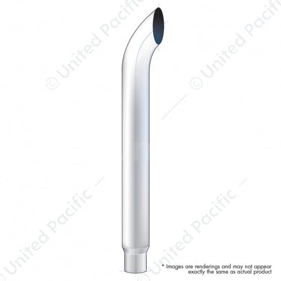 United Pacific 7" Curved Reduce To 5" O.D. Bottom Exhaust - 36" L C3-75-036
