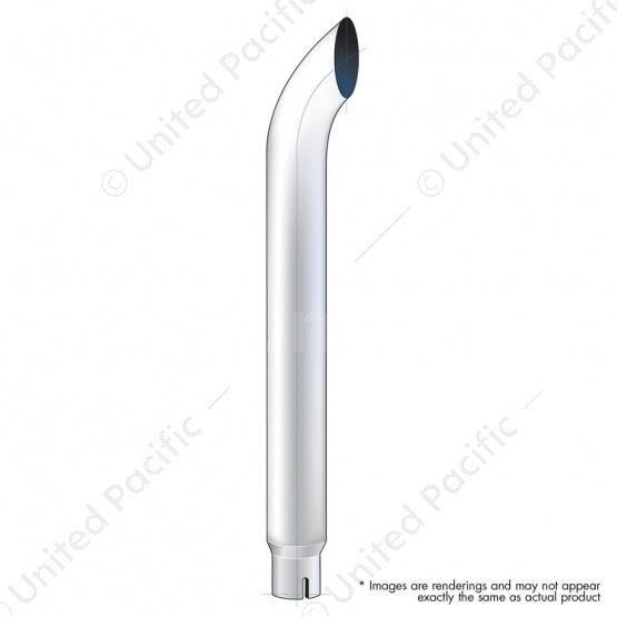 United Pacific 6" Curved Reduce To 5" I.D. Bottom Exhaust - 96" L C4-65-096