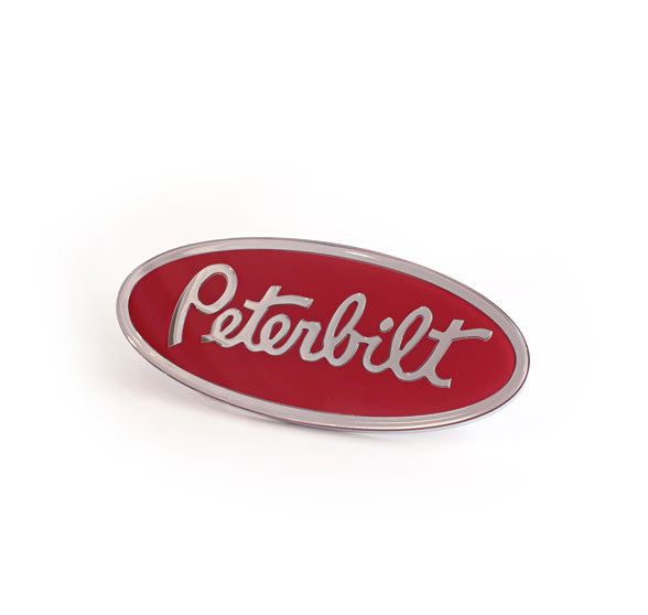 Custom Knobs Peterbilt Printed Hood Emblem - Red