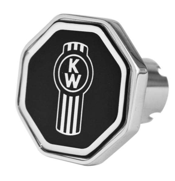 Custom Knobs Kenworth Logo Octagon Knob - Black