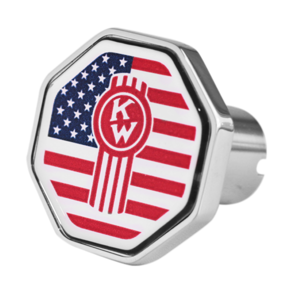 Custom Knobs Kenworth Logo Octagon Knob - US Flag