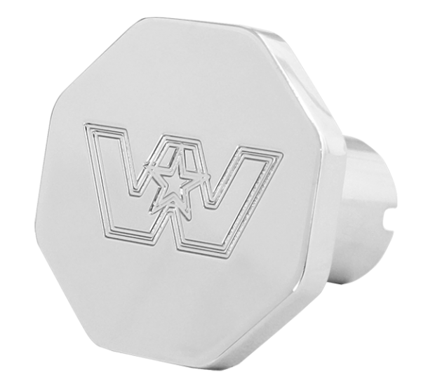 Custom Knobs Western Star Logo Octagon Knob - Chrome