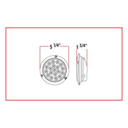 Trux Accessories TRUX 4" Red Stop, Turn & Tail Flangemount LED (19 Diodes) - TLED-419RF