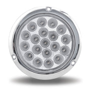 Trux Accessories TRUX 4" Clear Red Stop, Turn & Tail Flangemount LED (19 Diodes) - TLED-419CRF