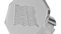 Custom Knobs Chrome Octagon Shaped Air Brake Knob - American Flag
