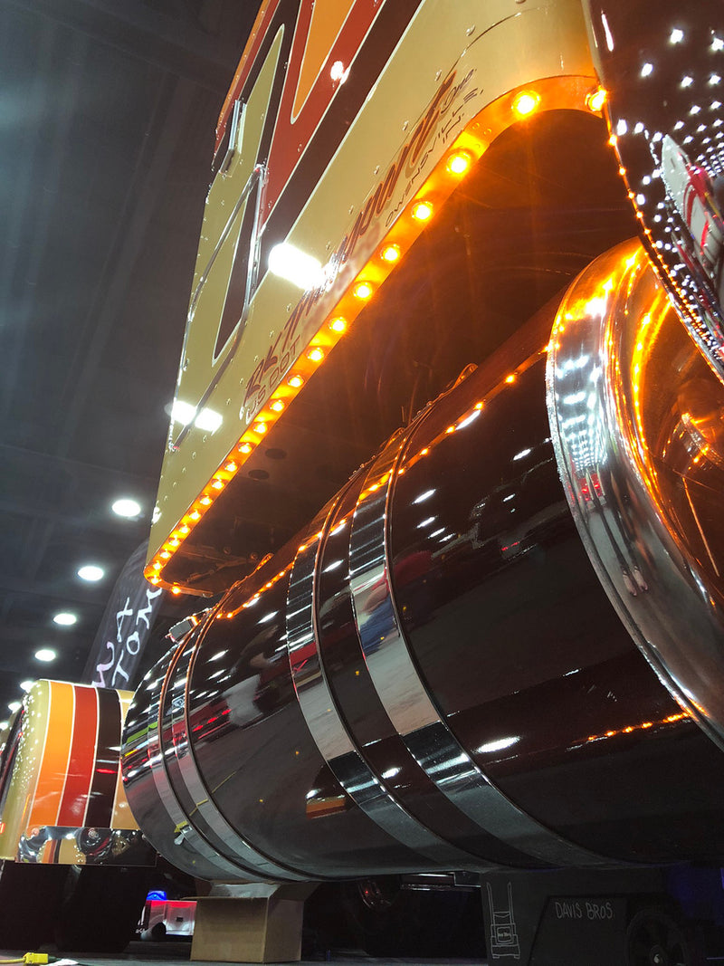 Iowa Customs Peterbilt Sleeper Panels - Full Wrap - Stock Exhaust - 36"/44" Sleeper - No Light Kit Included IC170040