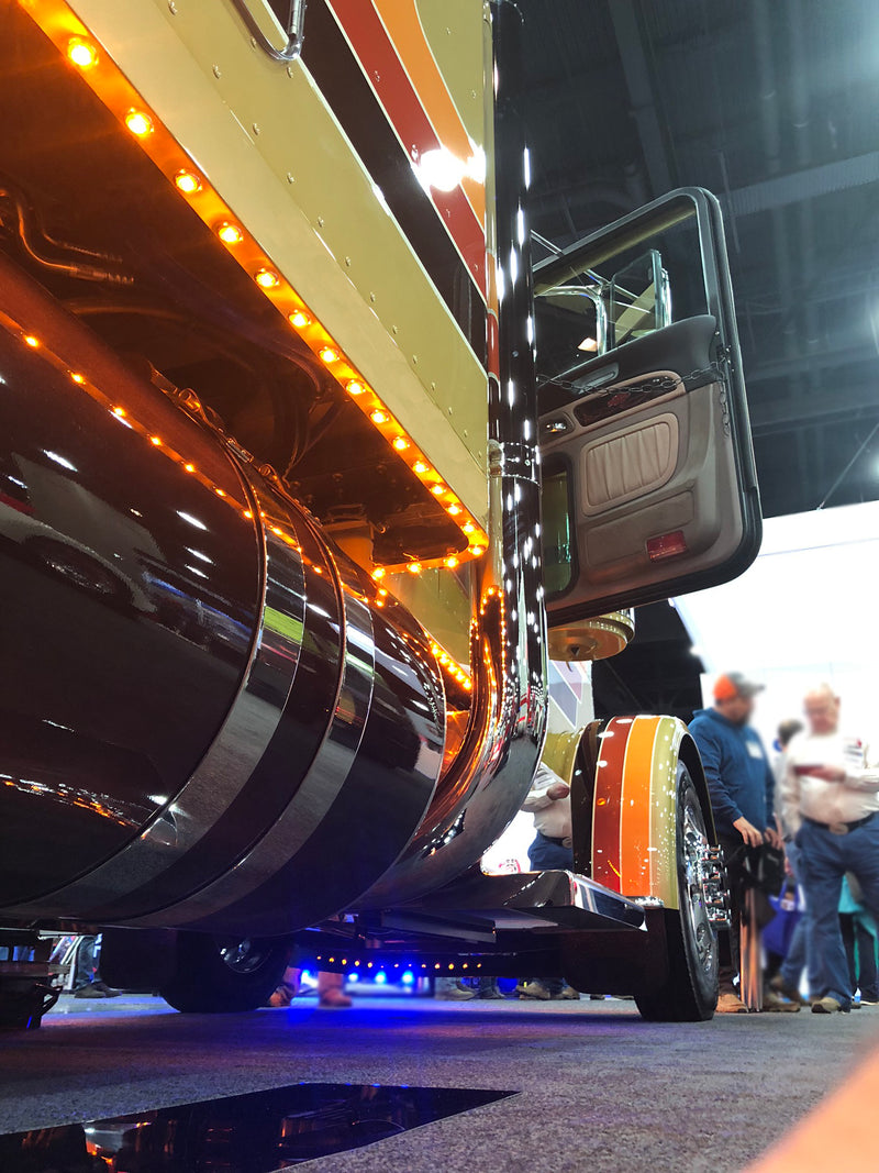 Iowa Customs Peterbilt Sleeper Panels  - Full Wrap - Aftermarket Exhaust - 48"/58 Sleeper - Light Kit Included IC170026L
