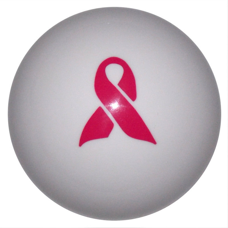 White pink ribbon awareness shift knob