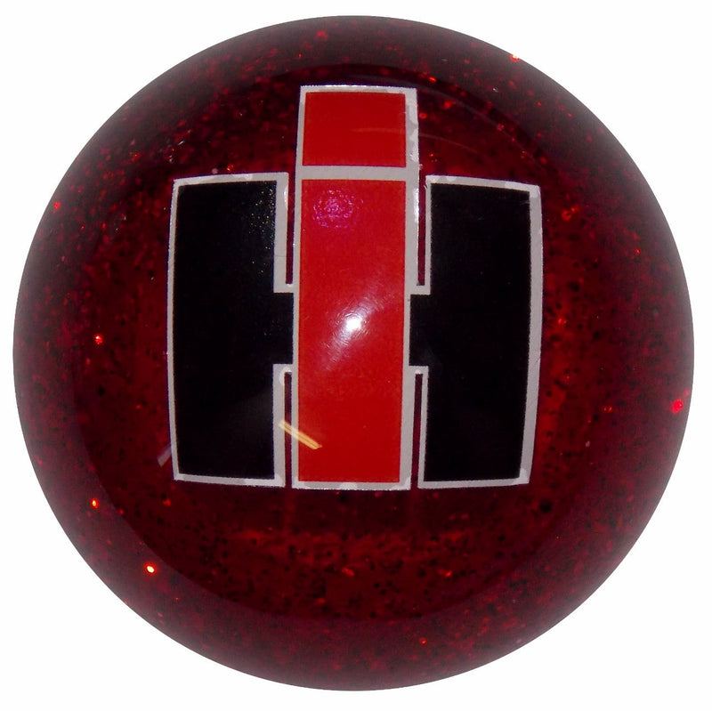 Red glitter International IH logo shift knob
