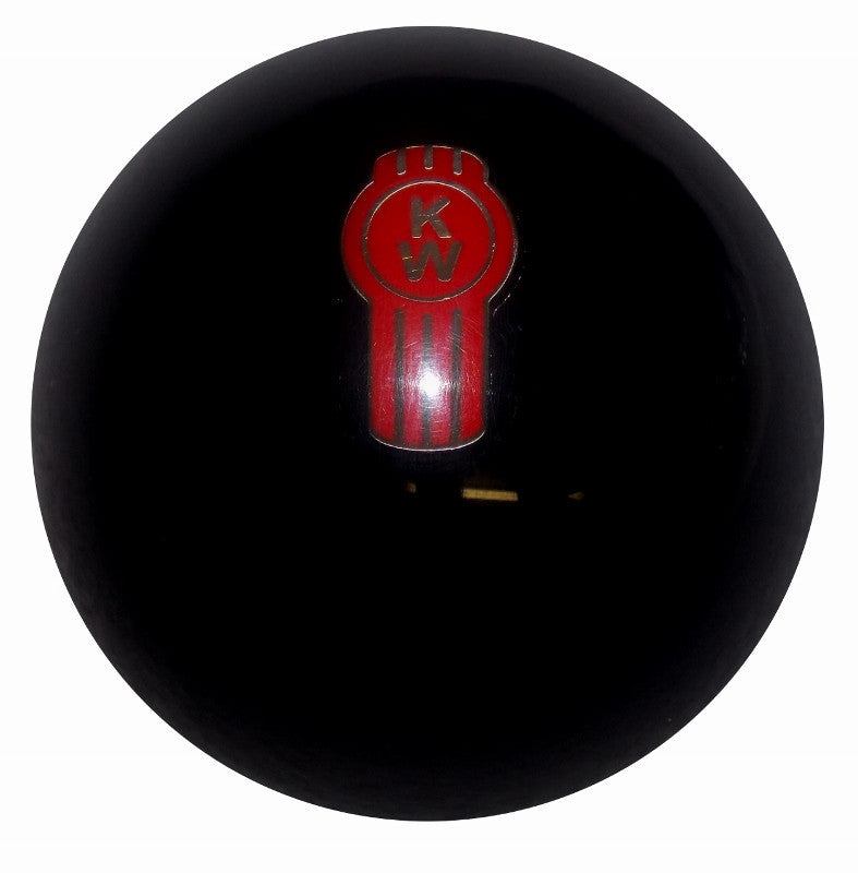 Black Kenworth Logo Brake Knob BRKN-EM-KW-BLK