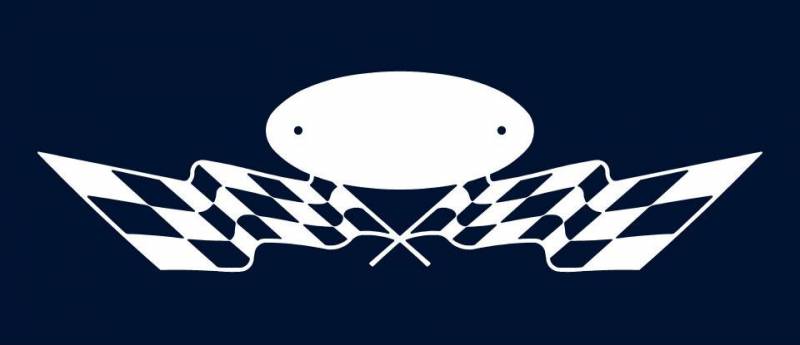 Phoenix Design Emblem Accent Peterbilt Crossed Checkered Flags (Other Designs Available)