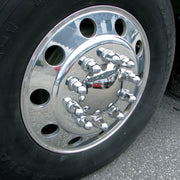 Trux Accessories Chrome Plastic 33MM Nut Cover with Flange, 2.5" Tall