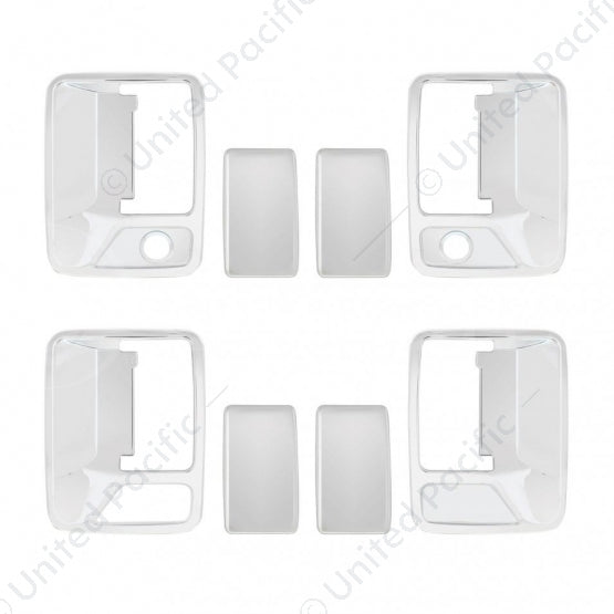 United Pacific Ford Super Duty Chrome Door Handle Cover Set - 4 Door FSD-0004