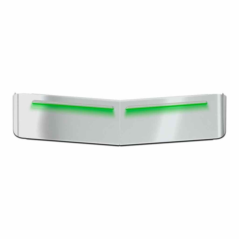 Trux Accessories Kenworth 13" Post-Mount Sunvisor with Louvered Spaces for Curved Glass (1987+)