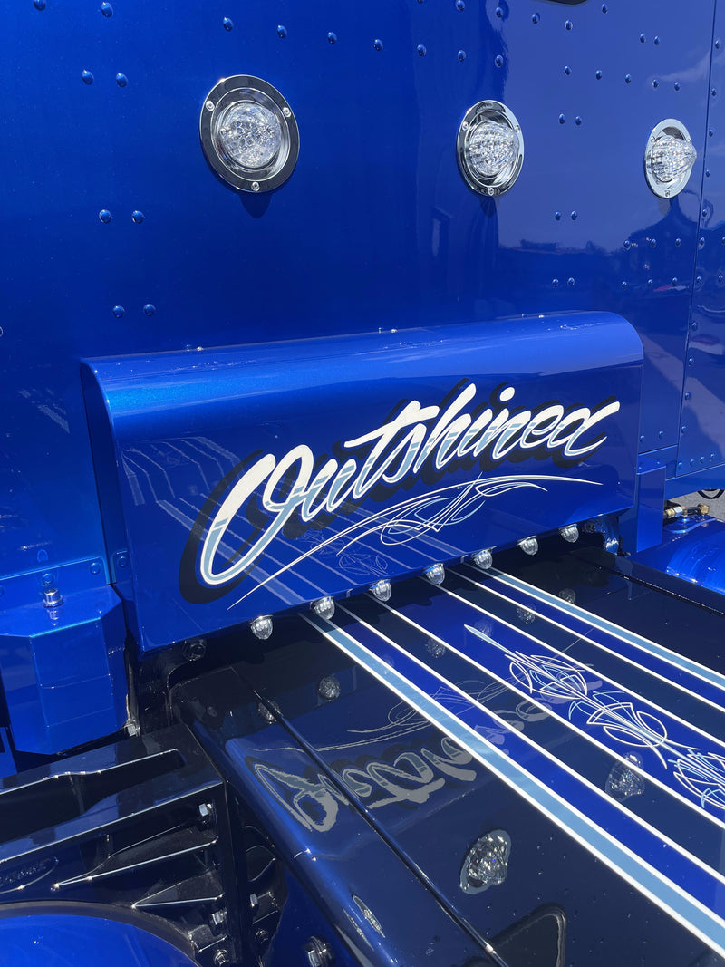 Iowa Customs Peterbilt 389 Shock Box Cover - Round Top Design IC172001