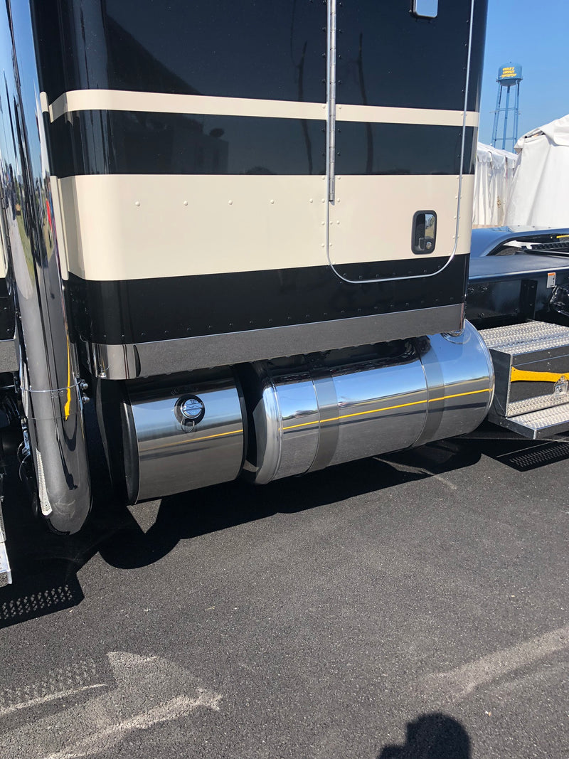 Iowa Customs Peterbilt Sleeper Panels - Front Wrap - Aftermarket Exhaust - 70"/78" Sleeper- 12" Extension - Light Kit Included IC170086L