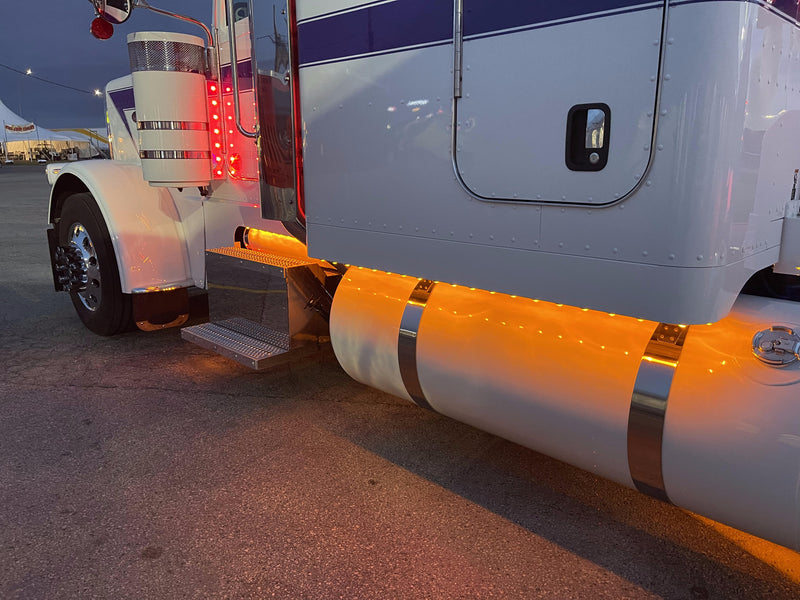 Iowa Customs Peterbilt Sleeper Panels - Full Wrap - Stock Exhaust - 63"/72" Sleeper - Light Kit Included IC170001L