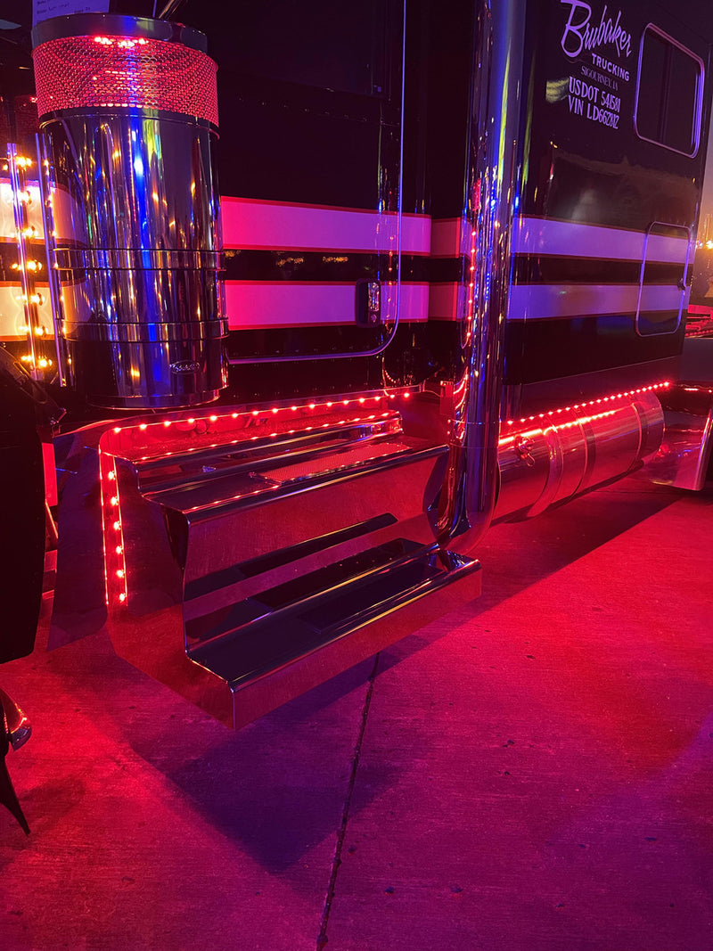Iowa Customs Peterbilt Sleeper Panels - Full Wrap - Stock Exhaust - 63"/72" Sleeper - No Light Kit Included IC170001