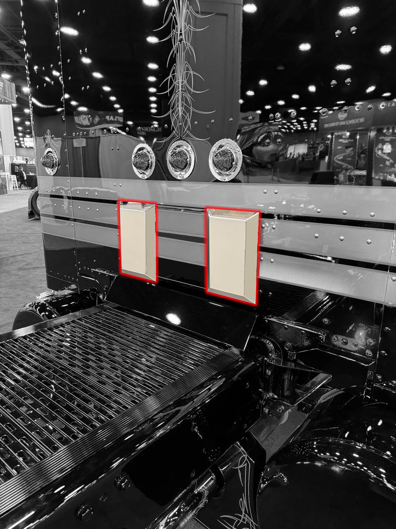 Iowa Customs Peterbilt 589 & 567 Sleeper Vent Covers - Adhesive Mount IC160020-14