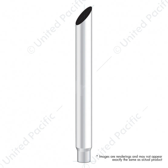 United Pacific 8" Mitred Reduce To 5" O.D. Bottom Exhaust - 48" L M3-85-048