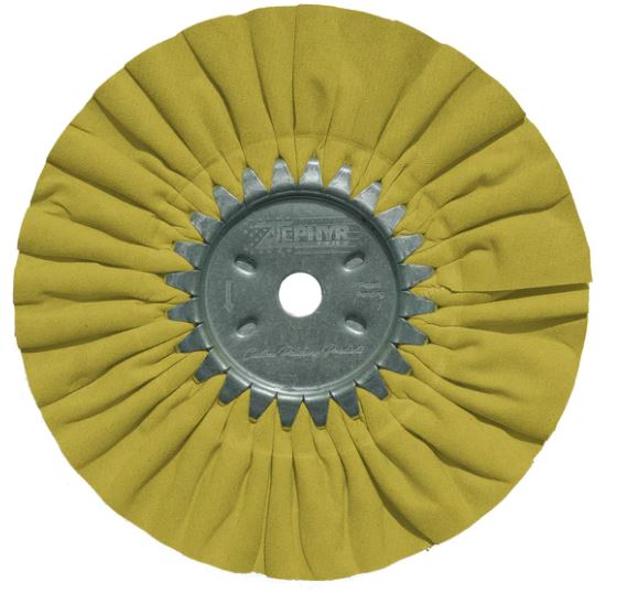 Zephyr Standard Airway Buffing Wheel - Yellow Mill Treated 8"