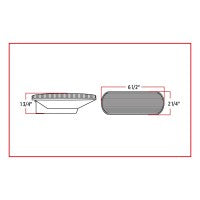 TRUX Oval Mirror Clear Amber Light 13 Diodes (Trux Accessories) - TLED-OBMCA