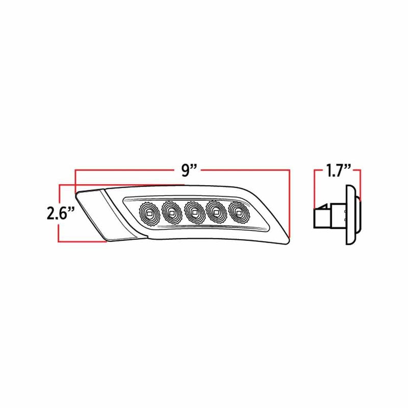 Trux Accessories Peterbilt Fender Marker Light - Passenger Side