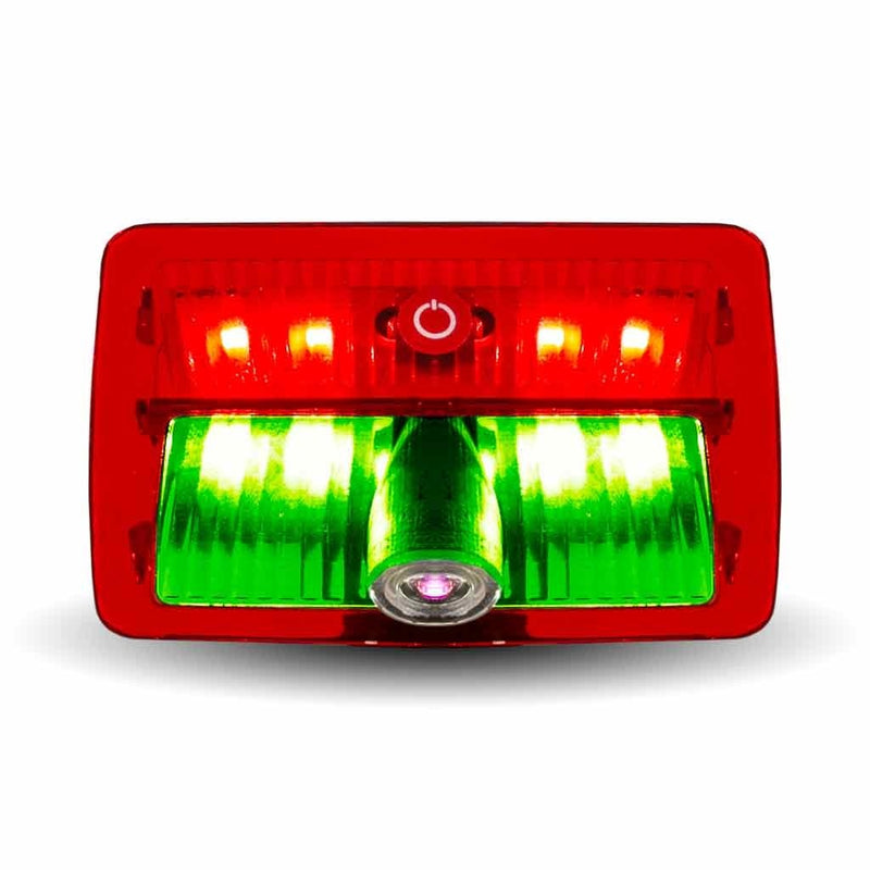 Trux Accessories LED Projector 6-color Interior Door Logo Light with Oval USA Flag Image - Driver