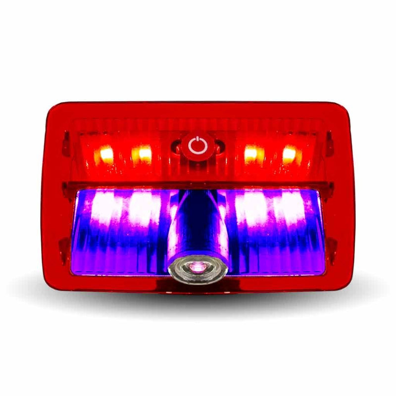 Trux Accessories LED Projector 6-color Interior Door Logo Light with Oval USA Flag Image - Driver