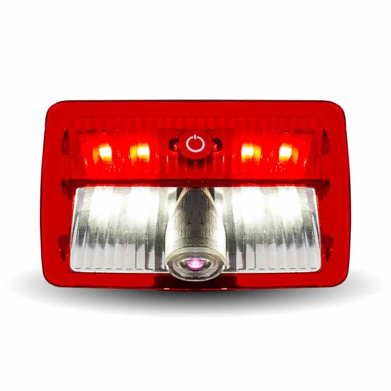 Trux Accessories LED Projector 6-color Interior Door Logo Light with Oval USA Flag Image - Driver