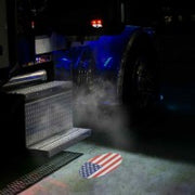 Trux Accessories LED Projector 6-color Interior Door Logo Light with Oval USA Flag Image - Driver