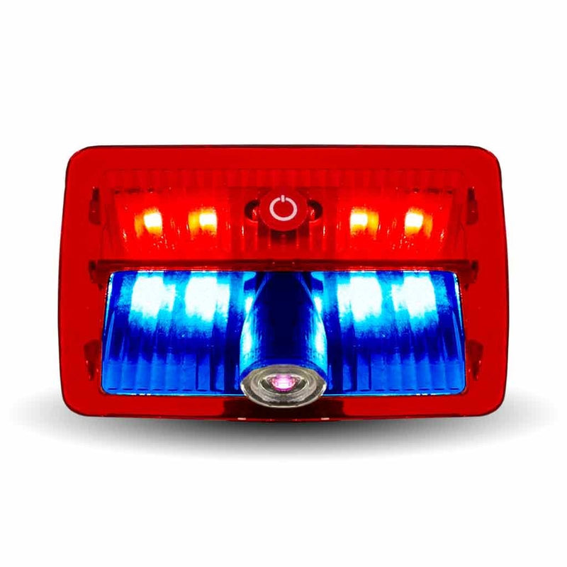 Trux Accessories LED Projector 6-color Interior Door Logo Light with Oval USA Flag Image - Passenger