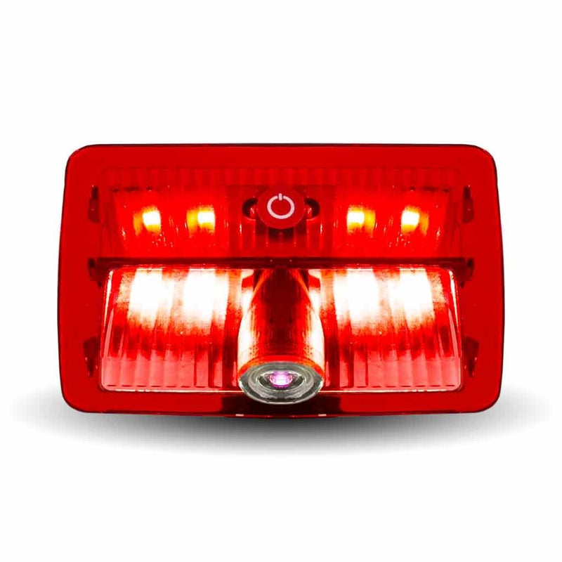 Trux Accessories LED Projector 6-color Interior Door Logo Light with Oval USA Flag Image - Passenger