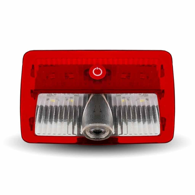 Trux Accessories LED Projector 6-color Interior Door Logo Light with Oval USA Flag Image - Passenger