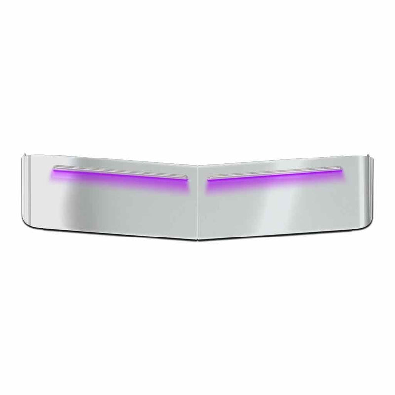 Trux Accessories Kenworth 13" Post-Mount Sunvisor with Louvered Spaces for Curved Glass (1987+)
