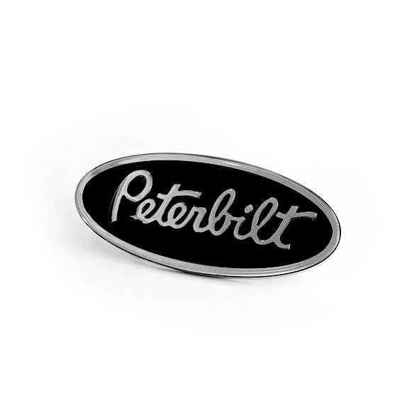 Custom Knobs Peterbilt Printed Hood Emblem - Black