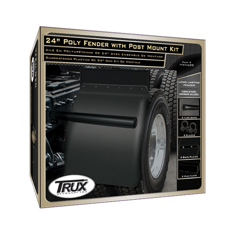 Trux Accessories 24" Poly Quarter Fender Kit with Rolled Edge