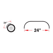 Trux Accessories 24" Poly Quarter Fender Kit with Rolled Edge