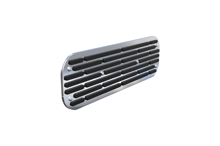 Black "Bars" Step Plate - 20" X 6" (Pair) 12801-100