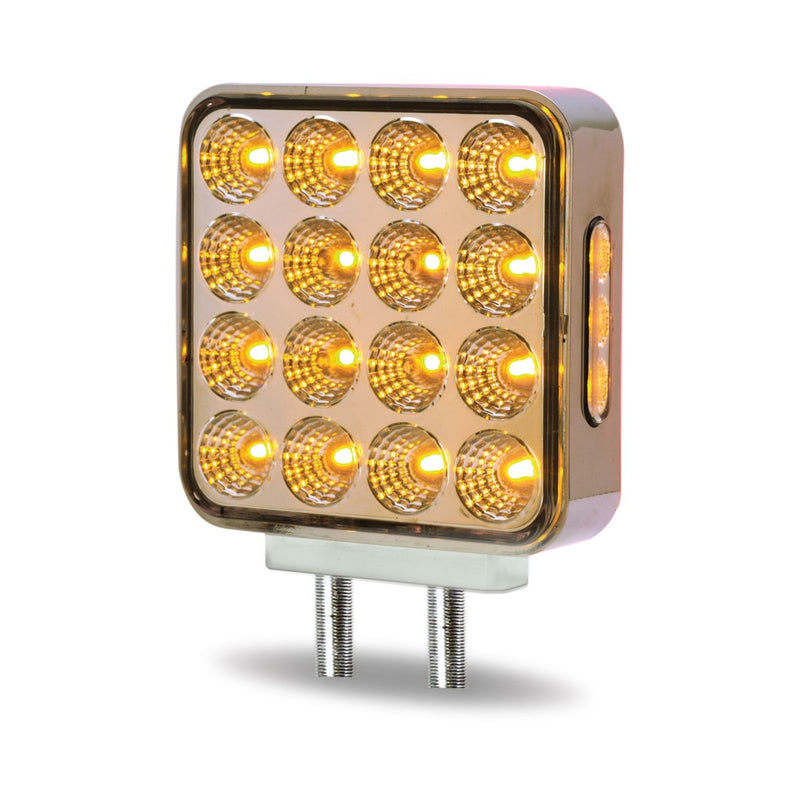 Trux Accessories TRUX Dual Revolution Double Face Double Post Square LED (Amber/Red/Purple) - (44 Diodes) - TLED-SDXP